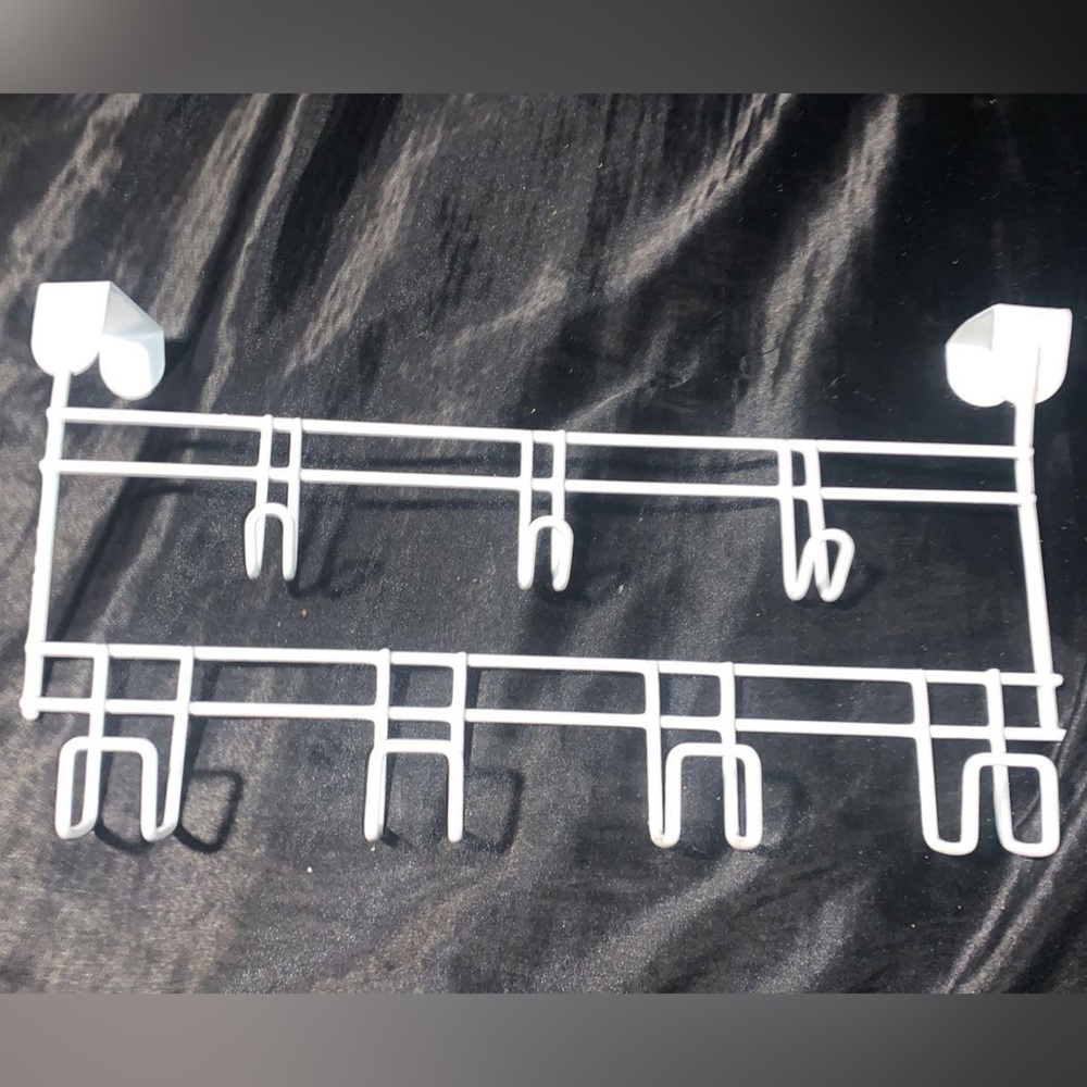 NWOT | White Metal Over the Door Multi Coat/Bag Hanger